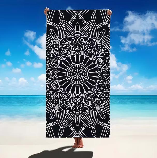 

Bohemian Style Patterned Beach Towel Soft and Quick Drying Beach Family Outings Camping Activities Swimming Pools Bath Towels W40*H60(CM)