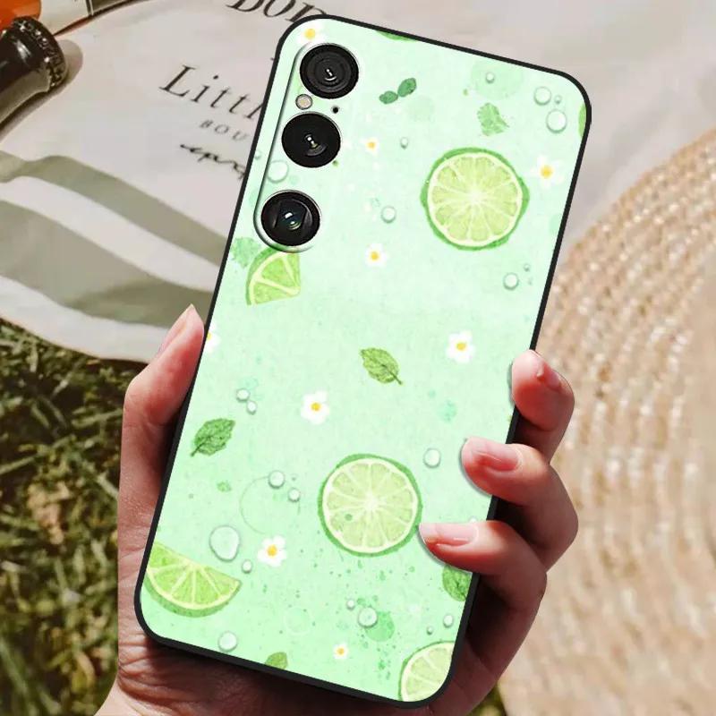 For Sony Xperia 1 VI Case Luxury Black Silicon TPU Soft Phone Cover for Sony Xperia 1 VI Shockproof Bumper Shell Xperia 1VI Capa