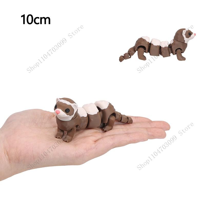 3DPrinted Animal figure Movable Joint Moldel Shark Bearded Dragon Dolphin Hermit Crab Ferret Raccoon Angler Fish Home Decor Gift