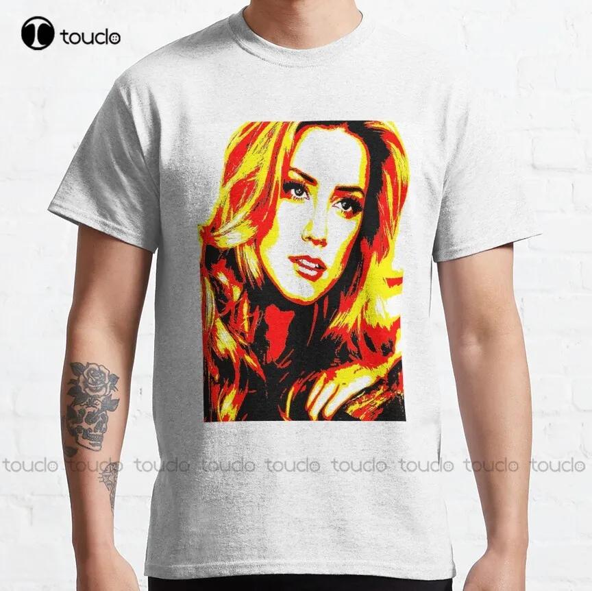 Amber Heard Classic TShirt Unisexs Tshirts Short Sleeve Tee T Shirts Custom Unisex Tee Digital PrintingBreathable Cotton Retro