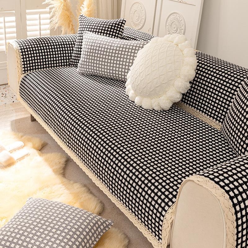 Sofa Cushion, Cotton And Linen, Universal In All Seasons, Non-Slip And Simple  New Cover, Cushion, Cover Towel, Small And Fresh Foreign Air