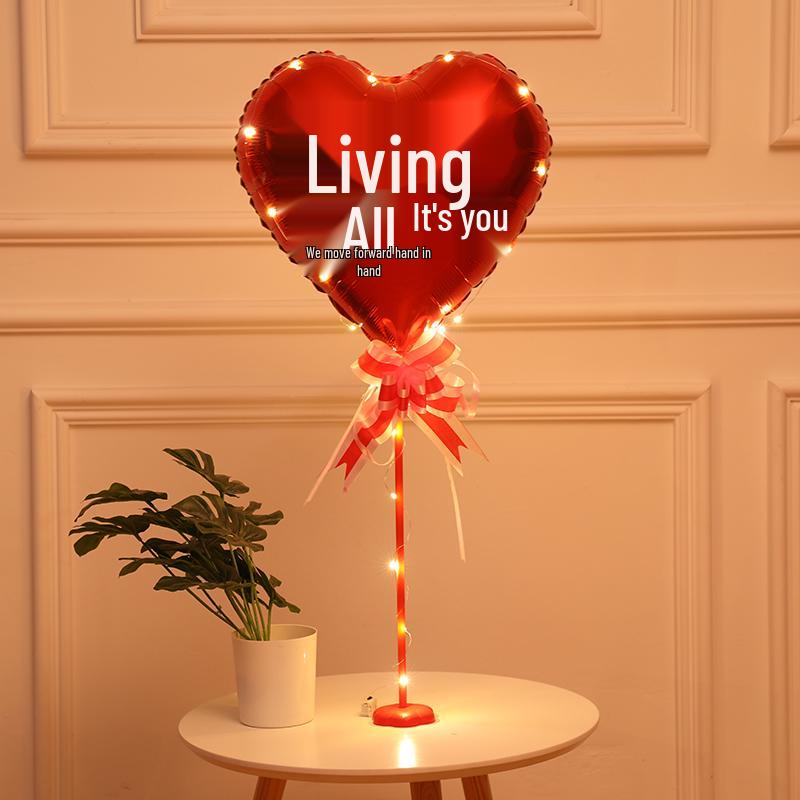 Leuchtende Ballons für Valentinstag, Heiratsantrag, Geburtstag & Liebesgeständnis Deko - Innen/Außen