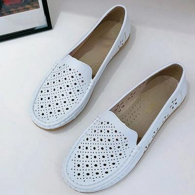 Summer Fashionable Round Toe Nurse Shoes Soft Sole Non-slip Sandals Flat Shoes Breathable Daily Sports Ladies Shoes