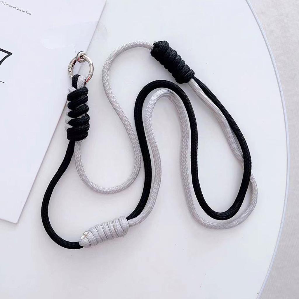 Crossbody Phone Lanyard 160cm Adjustable Dual-Color Phone Charm Nylon Lanyard with Tether Tab