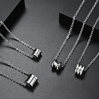 Harajuku Styl Japonský a Korejský Minimalistický Cool Styl Kovový Náhrdelník z Titanové Oceli Trendy Personalizovaný pro Muže a Ženy