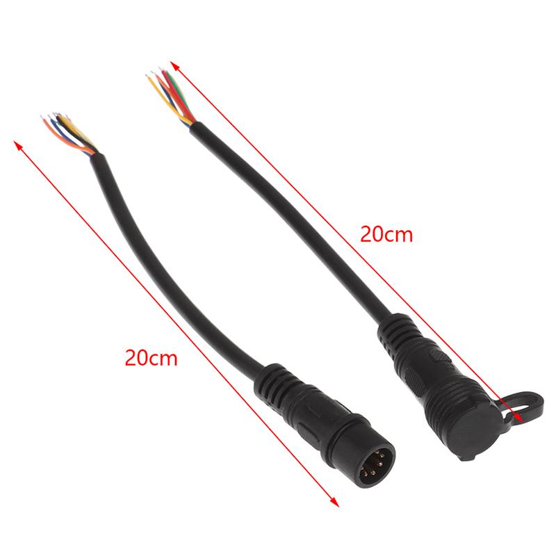 2/3/4/5/6/7/8 Pin Industrial Male And Female Socket Plug Circular Power Connector Waterproof Plug Outlet With Dust Cover Black