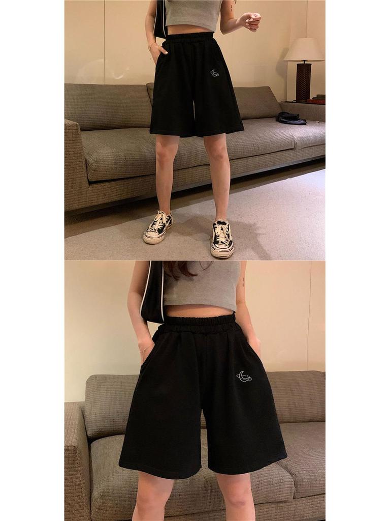 Women's High-Waist Korean Style Casual Summer Shorts - 2024 Trend for Yoga, Home, & Sports
