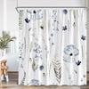 Bauernhaus Blumiger Duschvorhang Blume Pflanze Bauernhof Landhaus Badezimmer Dekoration Pflanze Rustikal Polyester Badvorhang Mit Haken