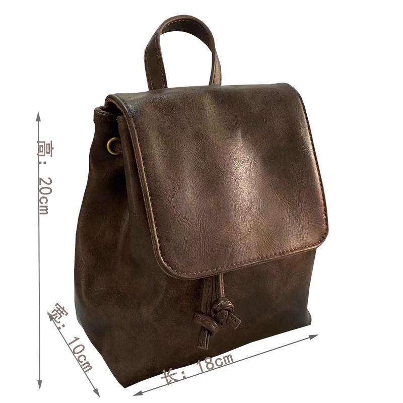

Xiaohongshu школьный рюкзак ретро коричневый повседневный рюкзак с завязками текстура Bm маленький рюкзак темно-коричневого
