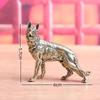 Vintage Kupfer Glückshund Miniaturen Figuren Desktop Kleine Ornamente Messing Wolf Tee Haustiere Heimdekorationen