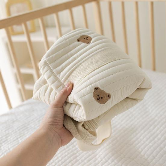 Prešívaná Vyšívaná Taška cez Rameno Crossbody Taška na Plienky pre Bábätká Roztomilá Cestovná Taška s Odnímateľným Nastaviteľným Ramenným Popruhom na Prechádzky Nákupy Pikniky