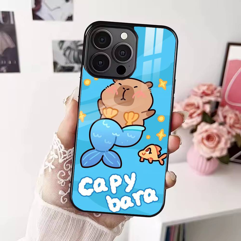 Cute C-Capybara Phone Case For iPhone 17,16,15,14,13,12,Plus,Pro,Max For Magsafe Magnetic Wireless Charge