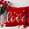 Pillow Valentine's Day Pillow Case Red Love Bedside Pillow Sofa Cushion