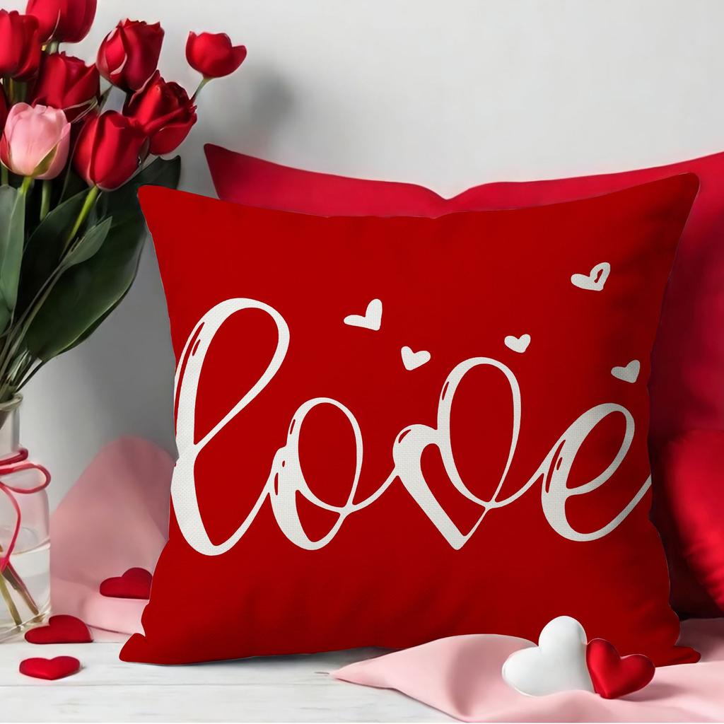 Pillow Valentine's Day Pillow Case Red Love Bedside Pillow Sofa Cushion