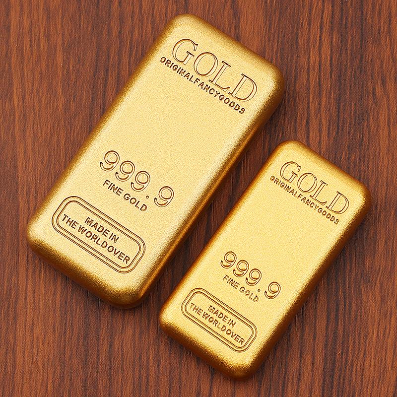 Imitation Gold Bar Handmade Solid Home Ornaments Alloy Simulation Props