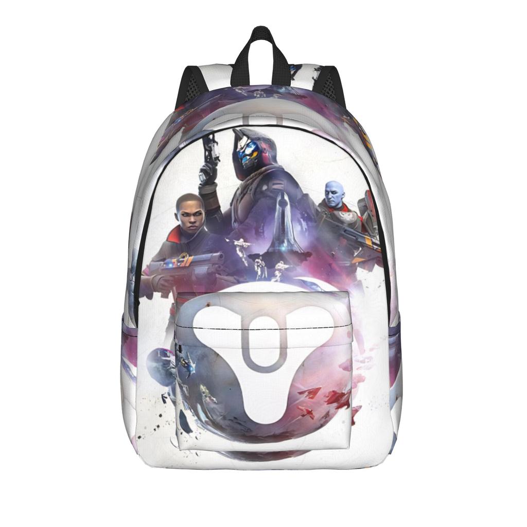 Destiny 2 Games Casual Backpack Durable Student Work Daypack for Men Women Laptop Computer Canvas Bags