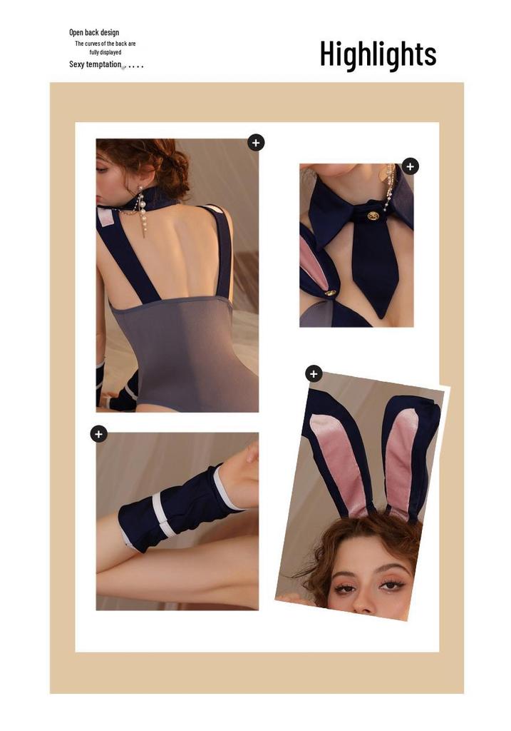 Bunny Girl Role-Playing Lingerie Set: Sexy Patrol Uniform for Nightclub & Streamer Performances