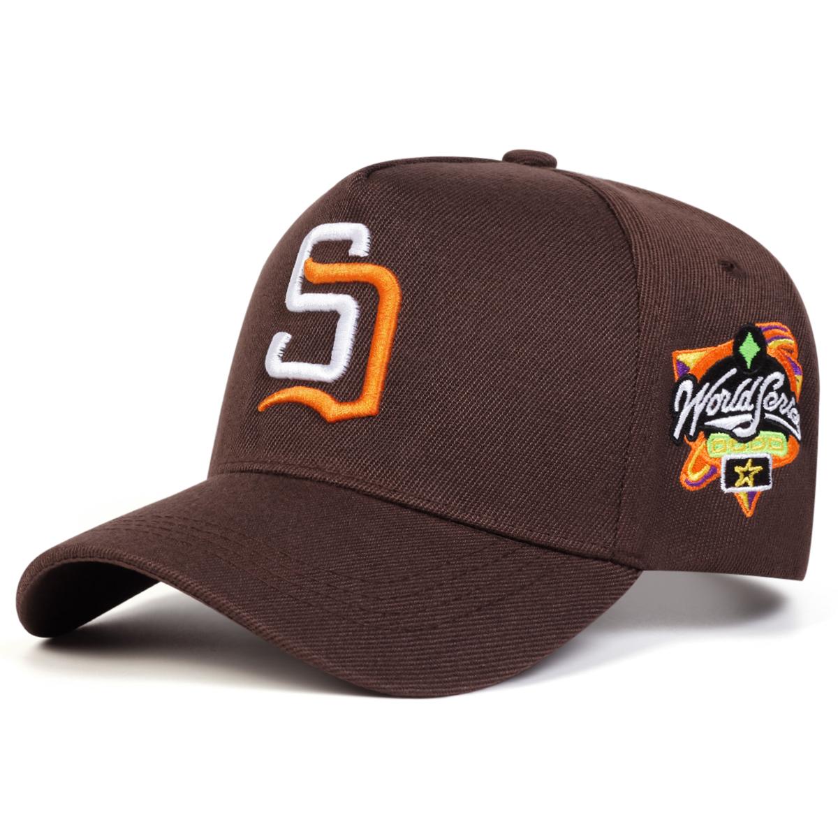 

Мужская бейсболка с вышивкой букв, уличная регулируемая солнцезащитная кепка для отдыха, весенне-осенняя, для путешествий, туризма, пляжного отдыха коричневый