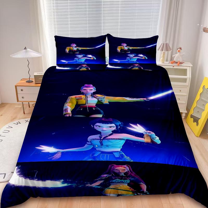 

Girl Rumi 3pcs Duvet Cover Set K-pop D-Demon H-Hunters Bedding Set Comforter Cover Teens Kids Bedroom Decor EU Single 135x200cm