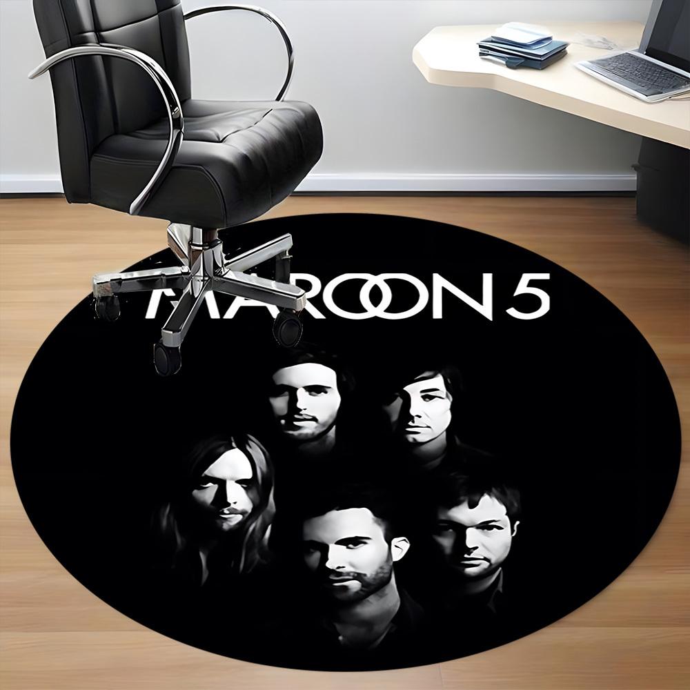 1PC Maroon 5 Office Round Rug Perfect for Office Non-Slip Backing, Decorative Floor Mat yy250916036