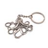 Porte-clés Pendentif Design Poulpe Multi-Tentaculaire Charme Océanique Chaîne de Clés en Alliage Taille Compacte Accessoire Sac à Dos