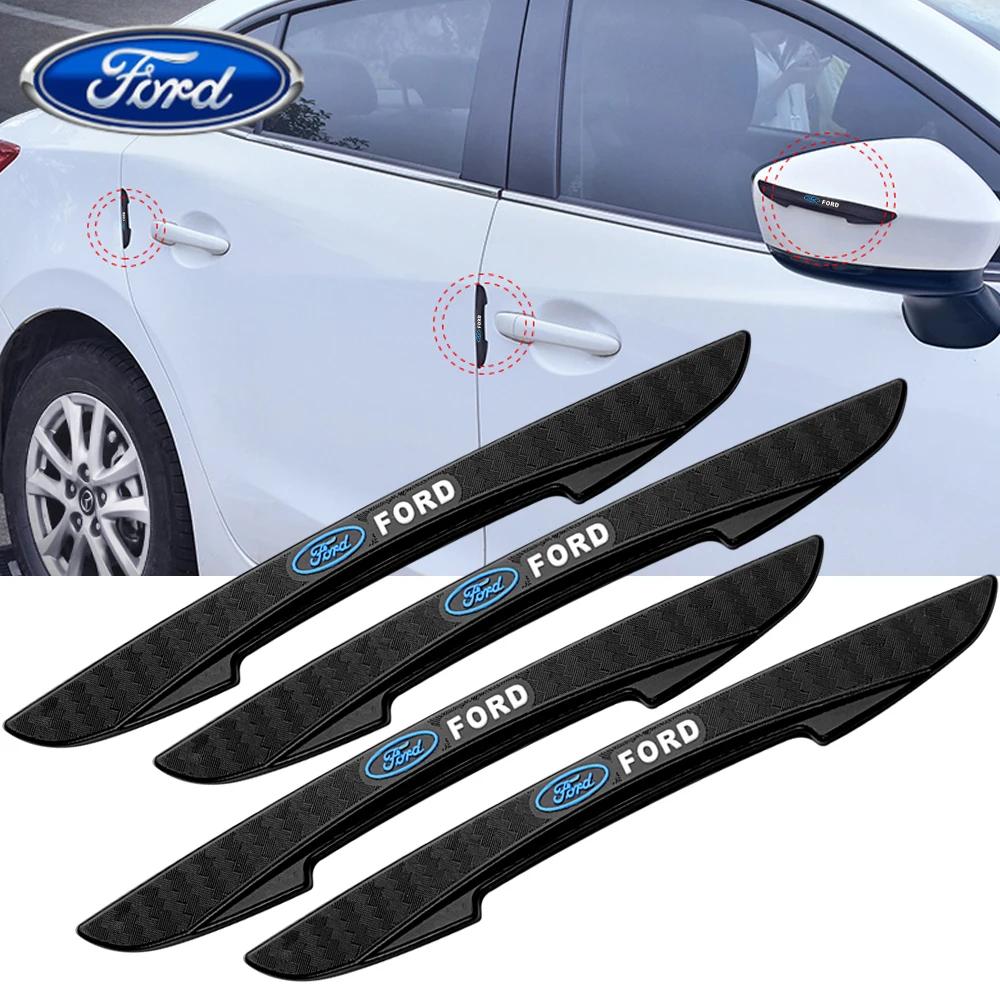 Car Sticker Ford 4pcs Rubber Car Door Edge Protector Sticker Anti Collision Anti-scratch Strips For Ford Mondeo Focus 2 3 4 Must
