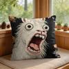 D Scream Animals Retro Cushion Cover Silky Short Plush Invisible Zipper Dustproof Sofa Pillow Case For Home Decor