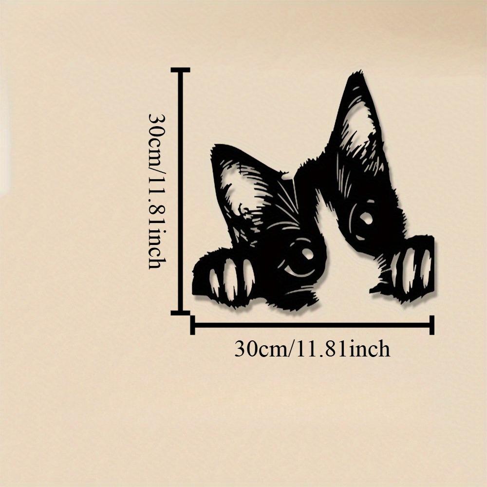 

Vintage Black Iron Cat Wall Art, Irregular Hanging Decor for Home Library, Christmas Gift for Book Lovers 12in