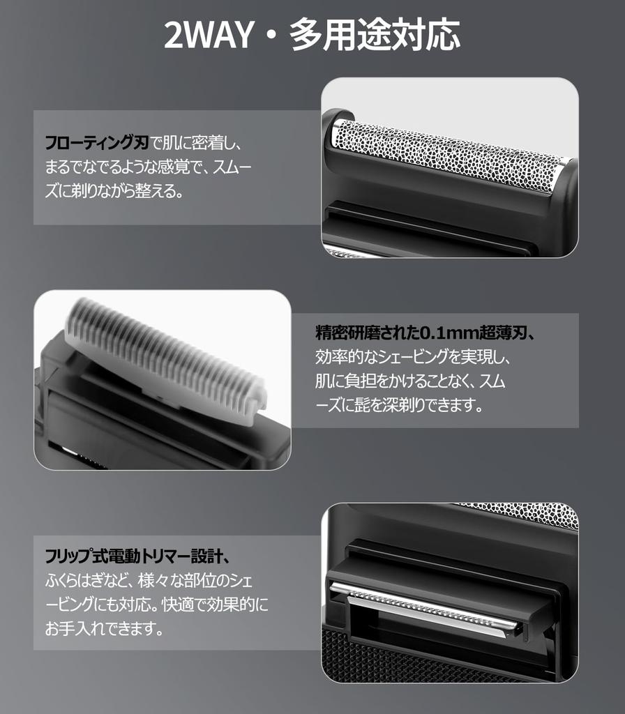 YIERSAN Compact Electric Portable Shaver for Wet and Dry with IPX6 Waterproof and and Facial Shaver for Close Suitable for Shaving In the Perfect for