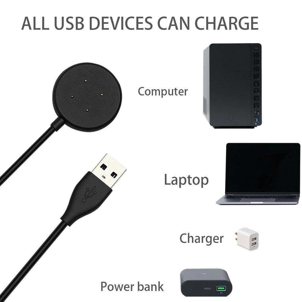 Compatible with Google Pixel Watch 3/Pixel Watch2 Chargers, USB-A Type-C ,Smart Watch Charging Adapter, Accessories for Fitbit Ace LTE/Versa 3
