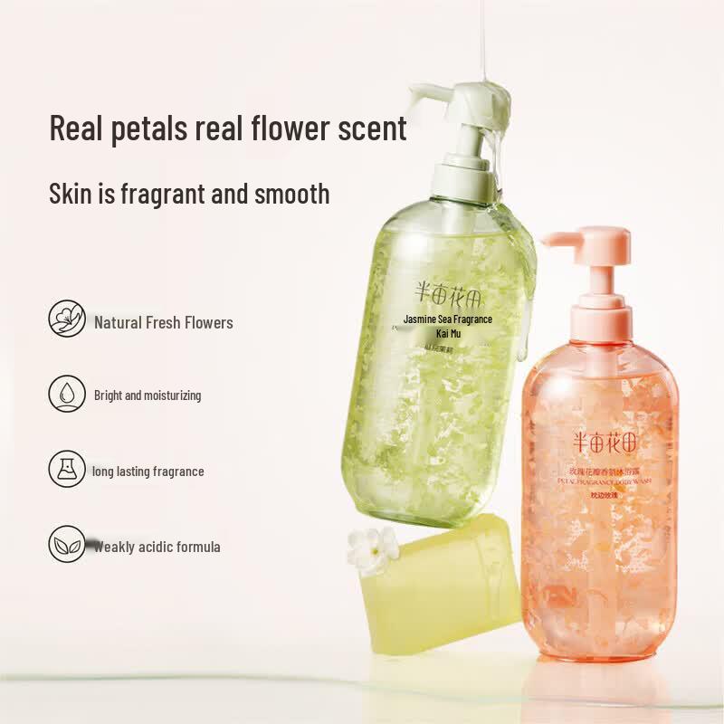 Half Acre Flower Field Grasse Rose Petal Fragrance Shower Gel