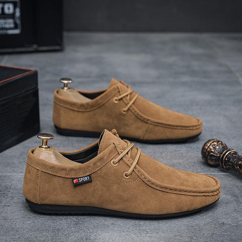Spring Suede Leather Men Casual Shoes Fashion Men Shoes Breathable Men Loafers Moccasins Slip On Men's Flats Male Driving Shoes