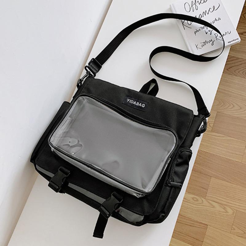 

Women s Fashion Ita Backpacks Cute Girl Transparent Large Capacity Crossbody Bag Kawaii Students Individuality DIY Shoulder Bags 32x32x8cm
