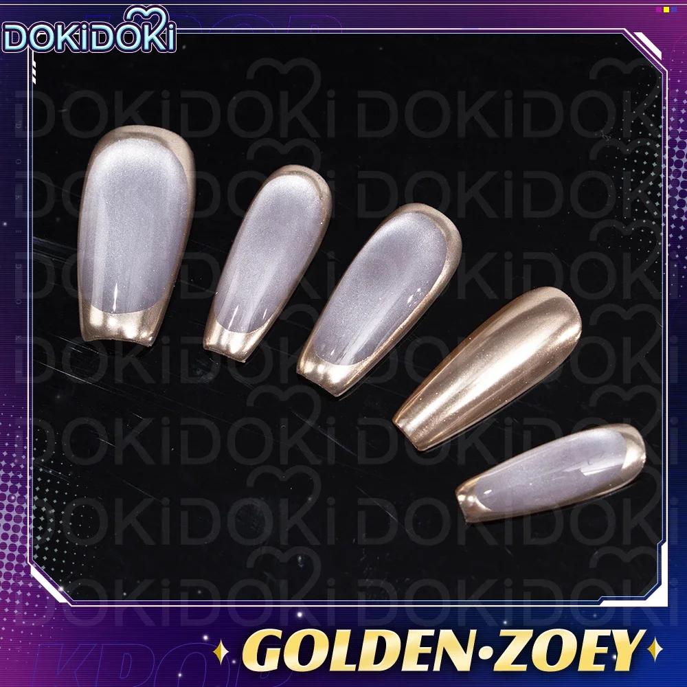 Nová Rumi Zoey Mira Paruka s krajkou vpředu DokiDoki Dámská Halloweenská Paruka 120cm Dlouhé Vlasy Rumi Cosplay Nehty Zoey Klobouk Zdarma W