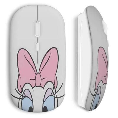 Ratón Inalámbrico - MANIACASE - Cabeza de Margarita - Wifi USB - Compatible Mac y PC - Blanco