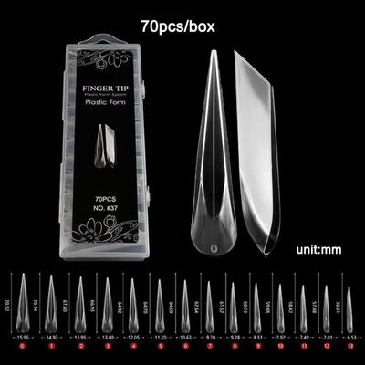 2026 Poly Nail Gel Nail Extension Molds Reusable Full Cover Advanced Shape Dual Forms Curved Stiletto Extension Manicure