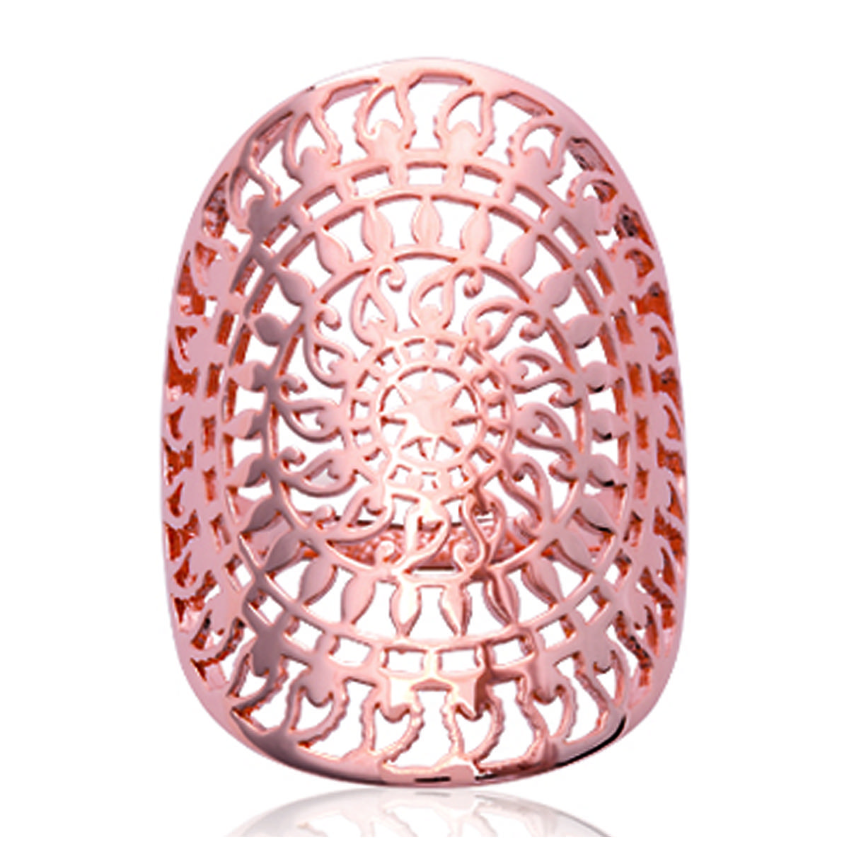 

Позолоченное кольцо Кармен розовое золото (gold Pink) - 25х29 мм