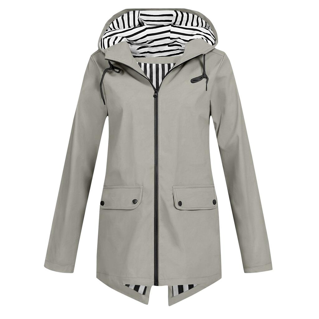 Windbreaker Zipper Hooded Lightweight Outdoor Windproof Jacket Thin Outdoor Coat For Women