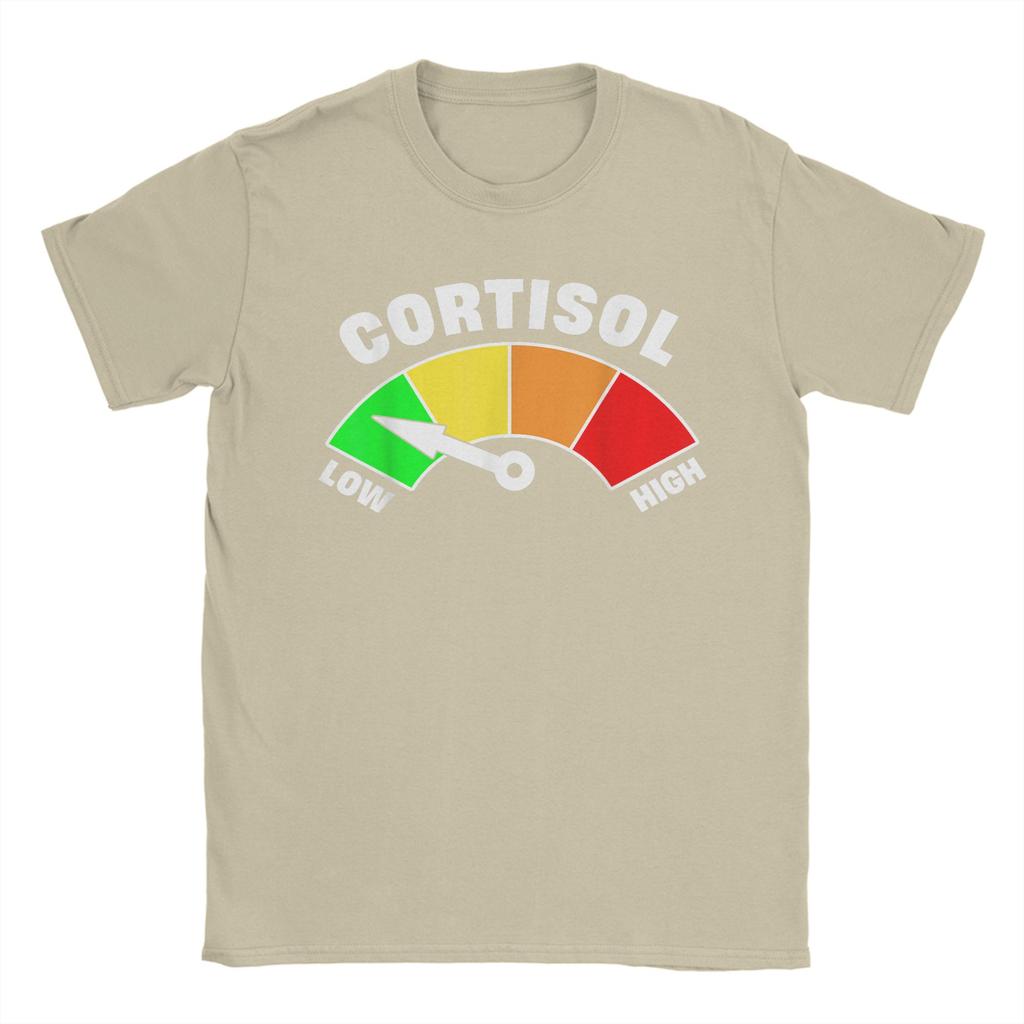 Funny Low Cortisol Levels Meme T Shirt Summer  Harajuku T Shirts Adult Cotton ONeck Clothing Short Sleeve Awesome Tops