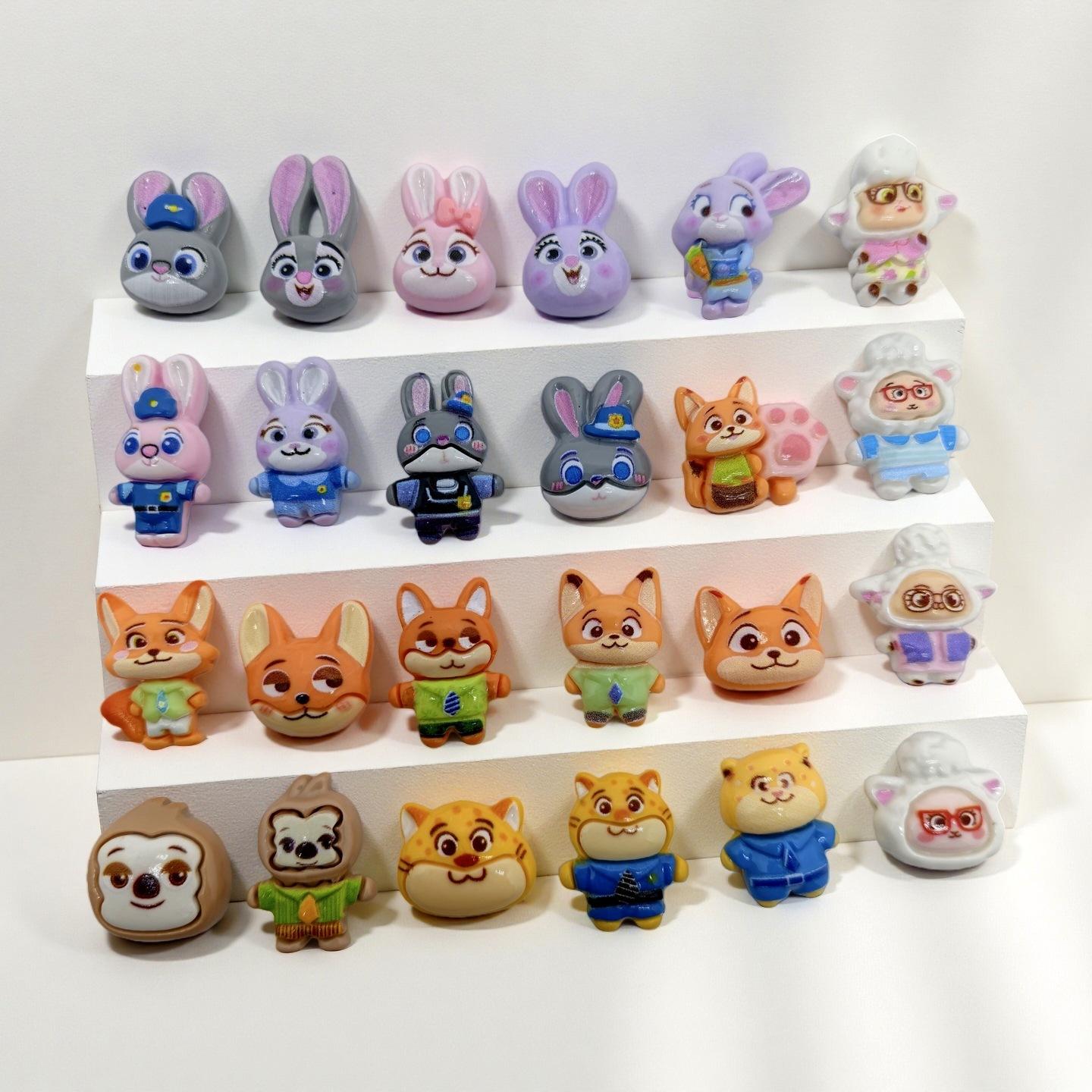 

10/100Pcs Explosion Crazy Animal City Resin Small Jewelry Handmade Diy Jewelry Creative Cartoon Resin Jewelry Gift (As shown-6791)-