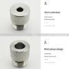 Precise Stainless Steel Drill Sleeve Drill Bushing 8Pcs 3-10mm Diameters M14x1.5 Threads NonSlip Textured Surfaces