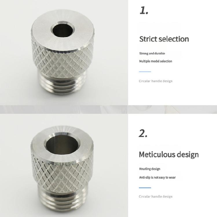 Precise Stainless Steel Drill Sleeve Drill Bushing 8Pcs 3-10mm Diameters M14x1.5 Threads NonSlip Textured Surfaces