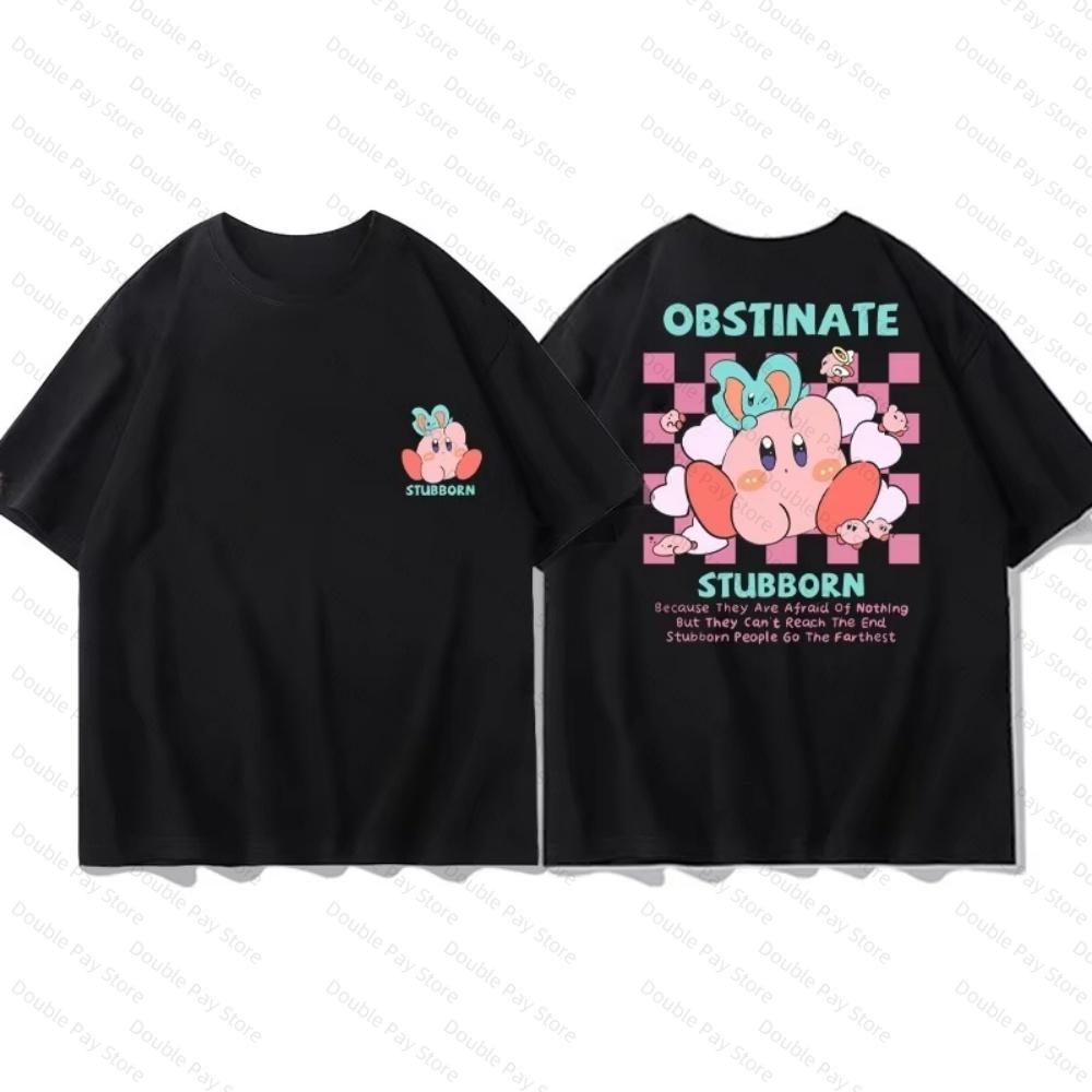 

Cute Kirby Rabbit Ear Print Tshirt for Women Y2K Aesthetic Plus size Short Sleeve Tee Casual Streetwear Tops Set Sportswear Set S