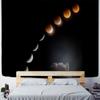 Psychedelic Partial Lunar Eclipse Tapestry Wall Hanging Mysterious Tapiz Astronomical Landscape Cosmic Home Decor