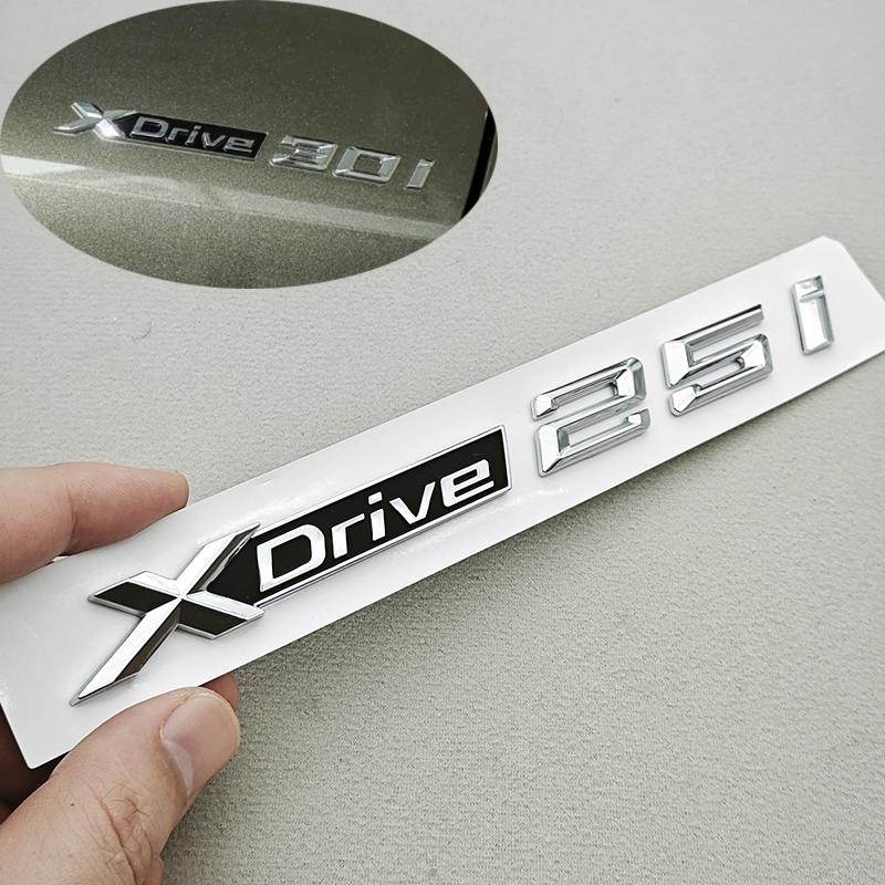 3D ABS Chrome Logo XDrive 18i 20i 23i 25i 30i 35i 40i 45i 48i Emblem Car Trunk Badge For BMW X3 X5 X6 F15 F16 F25 F30 Accessorie