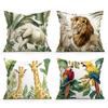 Home Decor Wild Animals In Tropical Jungle Pillow Covers Pattern Cushion Cover Suitable for Sofa Bedroom Car Pillow Cover
