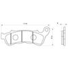 Daytona Motorcycle Brake Pad Red Pad (Semi Metal Pad) CB1300SF ABS(10-13) CB1300SB ABS(10-13) CB1100(10-13) NC700S/X(12-13) etc. Front 79850 Thread No
