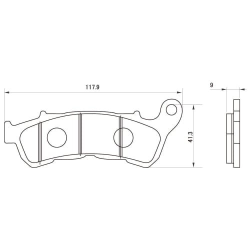 Daytona Motorcycle Brake Pad Red Pad (Semi Metal Pad) CB1300SF ABS(10-13) CB1300SB ABS(10-13) CB1100(10-13) NC700S/X(12-13) etc. Front 79850 Thread No