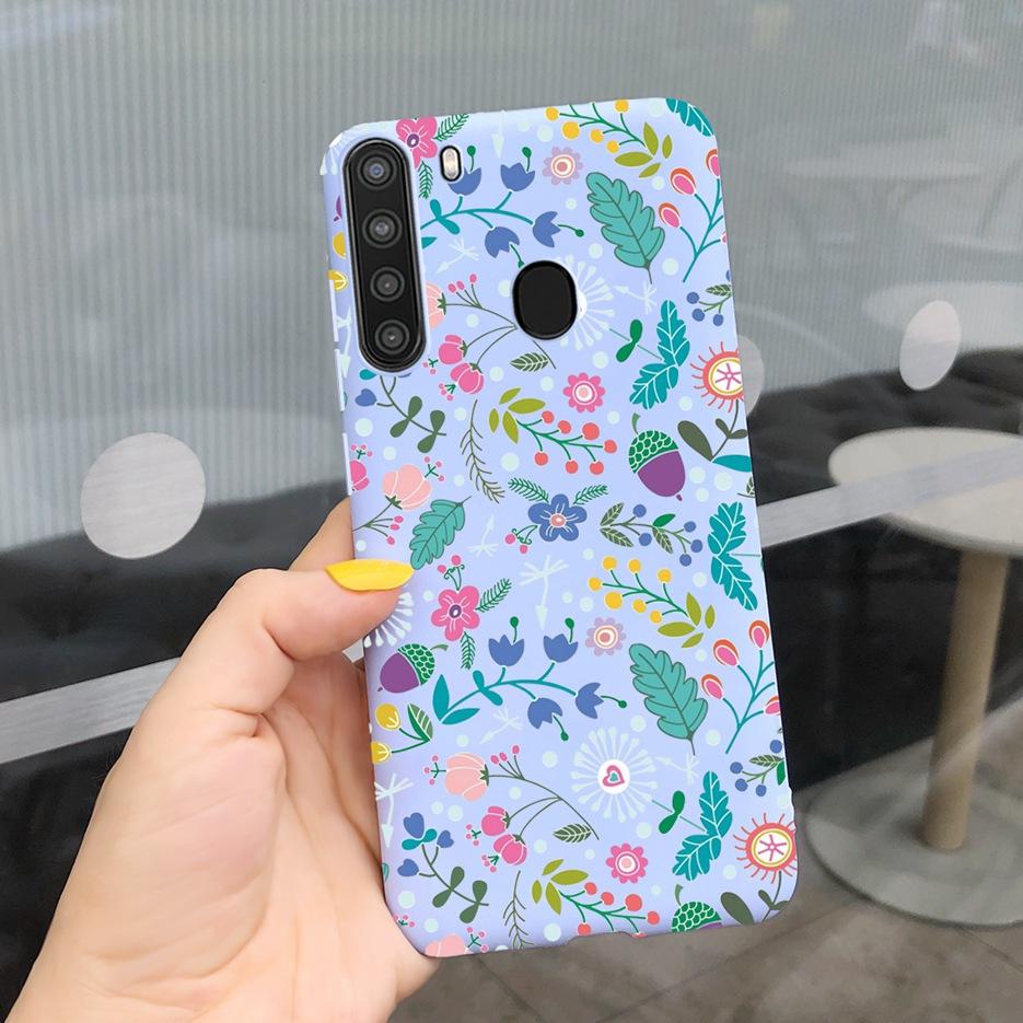 Silicone Phone Case For Samsung Galaxy A21 Case 6.5" Back Cover Coque Soft TPU Fundas Samsung A 21 A21 SM-A215U Protective Shell