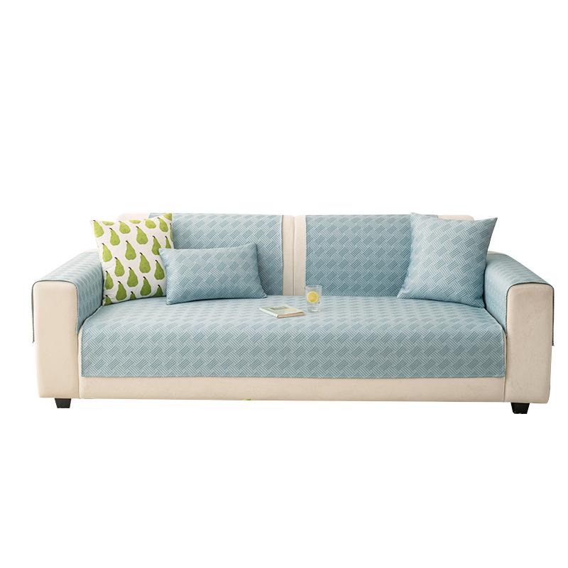 Summer Cool Cushion Sofa Cushion Mat Summer Cool Feeling Ice Silk Non-Slip Seat Cushion Sofa Cover All-Inclusive Universal Cover Cloth